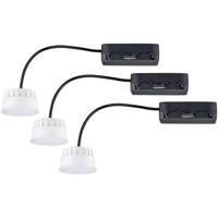 Paulmann 92477 LED-inbouwlamp Set van 3 stuks LED 19.5 W Satijn - thumbnail