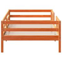Bedframe zonder matras massief grenenhout wasbruin 75x190 cm - thumbnail
