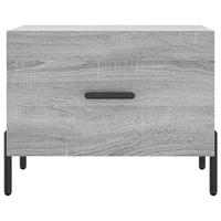 Salontafel 50x50x40 cm bewerkt hout grijs sonoma eiken - thumbnail
