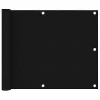 VidaXL Balkonscherm 75x300 cm oxford stof zwart - thumbnail