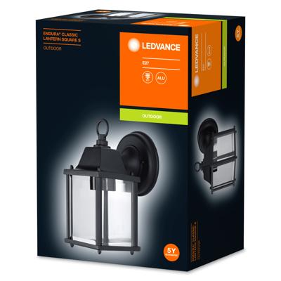 LEDVANCE ENDURA® CLASSIC LANTERN L 4058075206625 Buitenlamp (wand) LED E27 Zwart LEDVANCE ENDURA® CLASSIC LANTERN L 4058075206625 Buitenlamp (wand) LED E27 Zwart