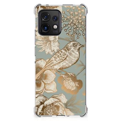Case voor Motorola Edge 40 Pro Vintage Bird Flowers Case voor Motorola Edge 40 Pro Vintage Bird Flowers
