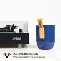 Jam Audio Spun Out Bluetooth Platinum - Vinylspeler met 33 rpm, 45 rpm en 78 rpm - Drive met 3 bandjes voor superieur geluid - Uitgang - Converteert vinyl naar MP3 - Inclusief hoesje, zwart - thumbnail