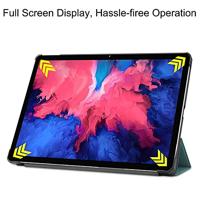 3-Vouw sleepcover hoes - Lenovo Tab P11 / P11 Plus - Groen - thumbnail