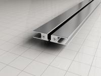 Wiesbaden set magneetstrip voor 1/4 cabine met 2 draaideuren 8mm chroom - thumbnail