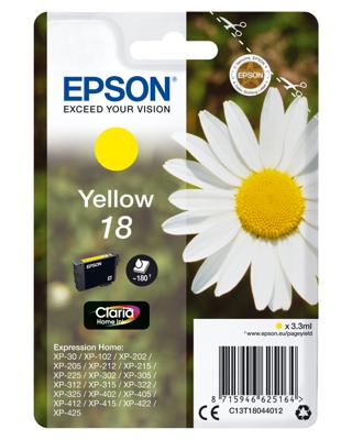 Epson C13T18044022 3.3ml 180pagina's Geel inktcartridge