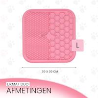 Eat Slow Live Longer Lick Mat Duo L Pink - thumbnail
