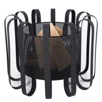 Kester vuurkorf zwart Fire Pit Staal Diameter 55cm Terrasverwarming Sfeerhaard - thumbnail