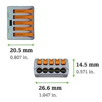 Wago laskem met hevel 5 polig - thumbnail
