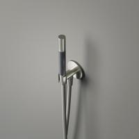 Hotbath Cobber M440 staafhanddouche met wandsteun en uitlaat en doucheslang 150cm messing geborsteld M440BB - thumbnail