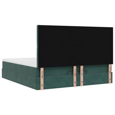 Ottoman bed met matrassen en LED's 160x200cm fluweel