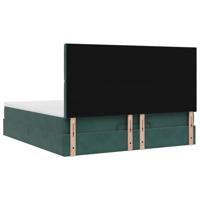 Ottoman bed met matrassen en LED's 160x200cm fluweel - thumbnail