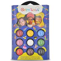 Grim&apos;tout schminkpalet Carnaval, 9 kleuren - thumbnail