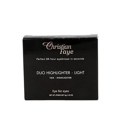 Christian Faye Eyebrow make up duo highlighter light 1 Stuks