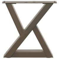 Salontafelpoten 2 st 30x(30-31,3) cm staal naturel - thumbnail