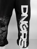 Dangerous DNGRS / joggingbroek Flower in zwart - thumbnail