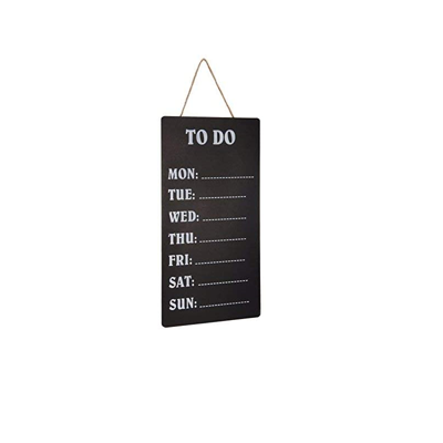 Wandkrijtbord | Weekplanner Todo | Zwart/Wit - 60x30cm