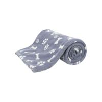 Trixie hondendeken kenny fleece bot / pootjes blauw - thumbnail