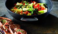 Le Creuset Wokpan met steel - Les Forgées TNS - ø 26 cm / 3.4 liter - standaard anti-aanbaklaag - thumbnail