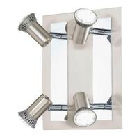Eglo Led plafondspotRottelo Square 4-lichts Led nikkel mat - 90916 - thumbnail