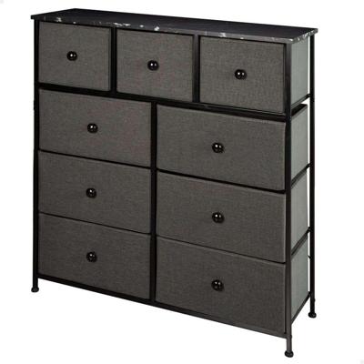 Ladekast Max Home Zwart Grijs Marmer 100 x 100 x 30 cm