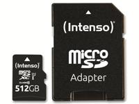 Intenso 512GB microSDXC Performance microSD-kaart 512 GB Class 10 UHS-I Waterdicht - thumbnail