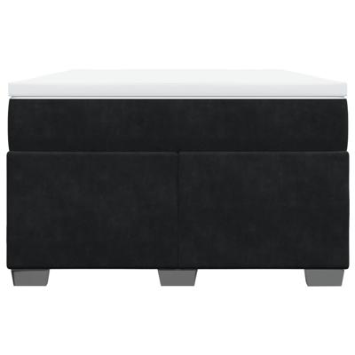Boxspring met matras fluweel zwart 120x200 cm - thumbnail