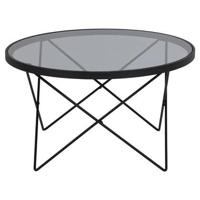 Bendt Ronde Salontafel 'Kira' Glas 80cm, kleur zwart - thumbnail