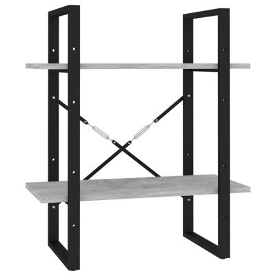 VidaXL Boekenkast met 2 schappen 60x30x70 cm bewerkt hout betongrijs