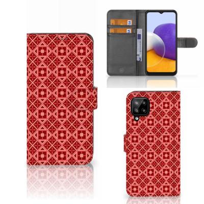 Samsung Galaxy A22 4G | M22 | Telefoon Hoesje | Batik Rood Samsung Galaxy A22 4G | M22 | Telefoon Hoesje | Batik Rood