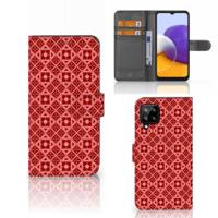 Samsung Galaxy A22 4G | M22 | Telefoon Hoesje | Batik Rood - thumbnail
