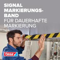 tesa PREMIUM 58130-00000-01 Markeringstape tesa Signal Geel, Zwart (l x b) 66 m x 50 mm 1 stuk(s) - thumbnail