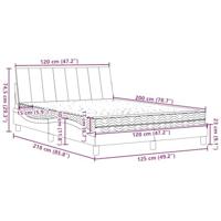 Bed met matras "Hanko" stof zwart 120x200 cm - thumbnail