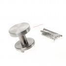 Vaste ronde knop Torres rvs op rozet gecentr. - thumbnail