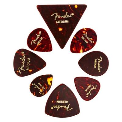 Fender All Shapes Celluloid Medley Tortoise Shell Medium (8 stuks)