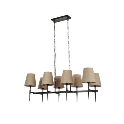 Searchlight 8-lichts hanglampGothic zwart - 30690-8BK