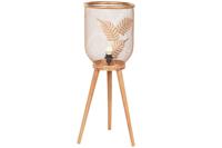 Bureaulamp DKD Home Decor Gouden Metaal Bruin 220 V 50 W Pijnboom (32 x 32 x 90 cm) - thumbnail