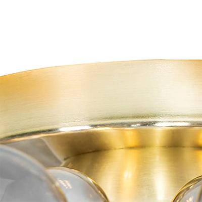 QAZQA Design plafondlamp messing met smoke glas 4-lichts - Explode