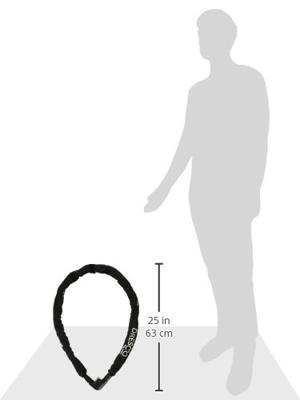 Dresco kettingslot 150 cm x 10 mm staal/polyester zwart