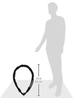 Dresco kettingslot 150 cm x 10 mm staal/polyester zwart - thumbnail