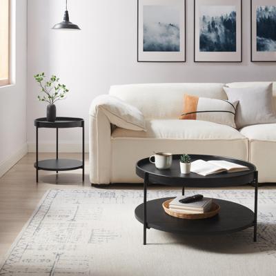 Artistiq Salontafel 'Sylver' set van 2, kleur zwart