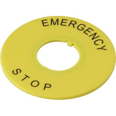 DECA A2AV-27 Etiket Opdrukmotief EMERGENCY STOP Geel 1 stuk(s)