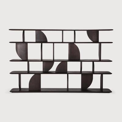 Ethnicraft Wandrek 'Geometric' Gevernist Teakhout, 130 x 210cm, kleur Donkerbruin