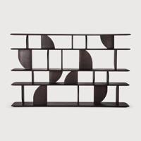 Ethnicraft Wandrek 'Geometric' Gevernist Teakhout, 130 x 210cm, kleur Donkerbruin - thumbnail