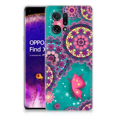 OPPO Find X5 | Hoesje maken | Cirkels en Vlinders