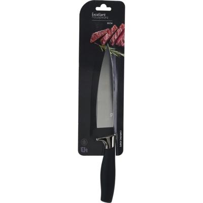 Excellent Houseware Vleesmes zwart handvat 33cm