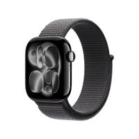 Apple Watch Band - Geweven sportbandje - 42 mm - Donkergrijs - Eén maat voor de meeste polsen - thumbnail
