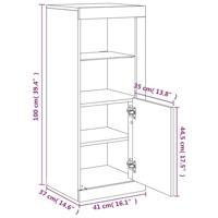 Dressoir met LED-verlichting 41x37x100 cm zwart - thumbnail
