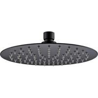 Saqu Essential Slim Hoofddouche Ø25 cm Mat Zwart - thumbnail