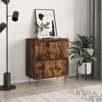 Dressoir 60x35x70 cm bewerkt hout gerookt eikenkleurig - thumbnail